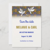 White Dove Kante Save The Date Kaart (Voorkant)