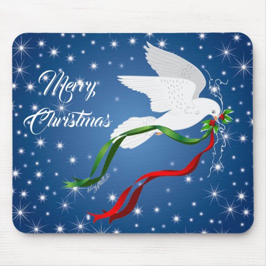 White Dove Kerstmis Muismat (Voorkant)
