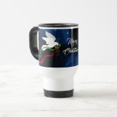 White Dove Kerstmis Travel Reisbeker (Voorkant links)