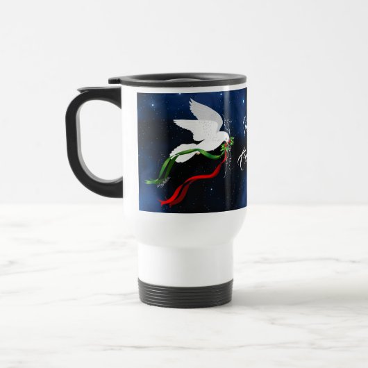 White Dove Kerstmis Travel Reisbeker (Links)