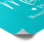White dove Malina name meaning aqua Poster (Hoek)
