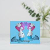 White Dove Mermaid Thunder_Cove Briefkaart (Staand voorkant)