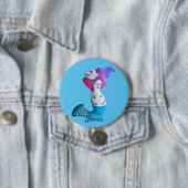 White Dove Mermaid Thunder_Cove Ronde Button 7,6 Cm (In situ)