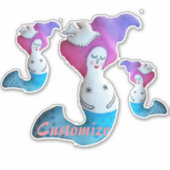 White Dove Mermaid Thunder_Cove Sticker (Voorkant)