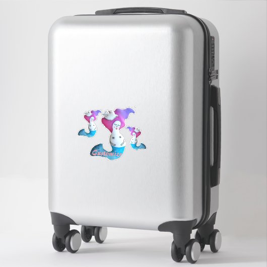 White Dove Mermaid Thunder_Cove Sticker (Koffer)