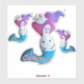 White Dove Mermaid Thunder_Cove Sticker (Vel)