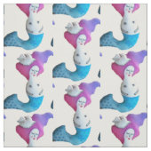 White Dove Mermaid Thunder_Cove Stof (Swatch)