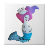 White Dove Mermaid Thunder_Cove Tegeltje (Voorkant)
