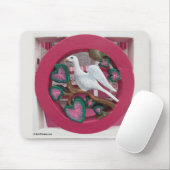 White Dove on Pink - Martha's Vineyard Muismat (Met muis)