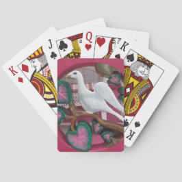 White Dove on Pink - Martha's Vineyard Pokerkaarten