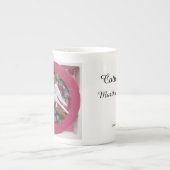 White Dove on Pink - Martha's Vineyard Porselein Kop (Voorkant)