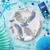 White Dove Peace Love Bird Maureen Girard Papieren Bordje (Feest)