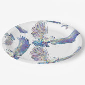 White Dove Peace Love Bird Maureen Girard Papieren Bordje (Gekanteld)