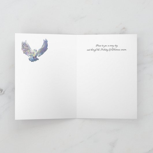 White Dove Peace Maureen Girard Kaart (Binnen)