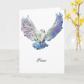 White Dove Peace Maureen Girard Kaart (Gele Bloem)