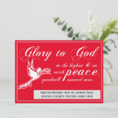 White Dove Peace on Earth Luke 214-kerstversie Feestdagenkaart (Staand voorkant)