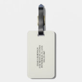 White Dove Solid Color Bagagelabel (Achterkant verticaal)