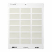 White Dove Solid Color Etiket (Full Sheet)