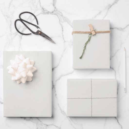 White Dove Solid Color Inpakpapier Vel (Voorkant)