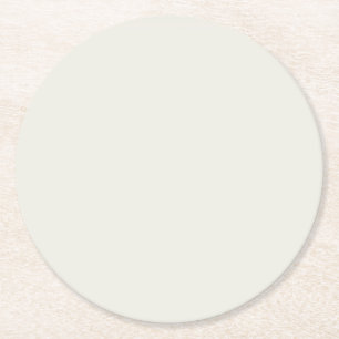 White Dove Solid Color Ronde Kartonnen Onderzetter