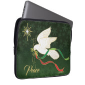 White Dove Spreiding Peace Laptop Sleeve (Voorkant Rechts)