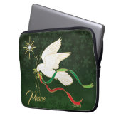 White Dove Spreiding Peace Laptop Sleeve (Voorkant Links)