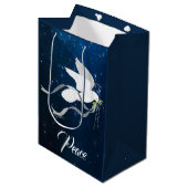 White Dove Spreiding Peace Medium Cadeauzakje (Voorkant Gekanteld)