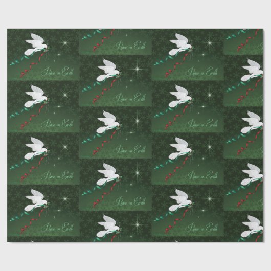 White Dove verspreidt vrede op aarde Cadeaupapier (Vlak)