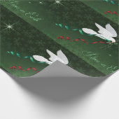 White Dove verspreidt vrede op aarde Cadeaupapier (Hoek)