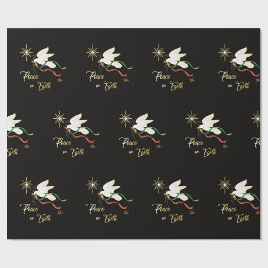 White Dove verspreidt vrede op aarde Cadeaupapier (Vlak)