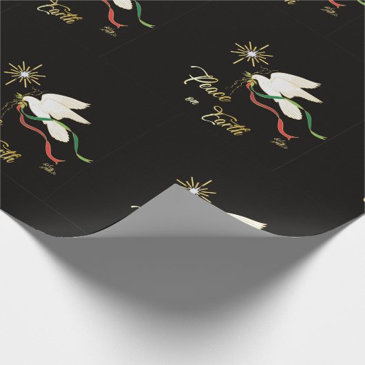 White Dove verspreidt vrede op aarde Cadeaupapier (Hoek)