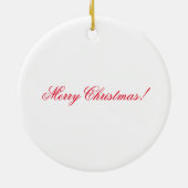 White Dove verspreidt vrede op aarde Keramisch Ornament (Achterkant)