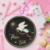 White Dove verspreidt vrede op aarde Papieren Bordje (Feest)