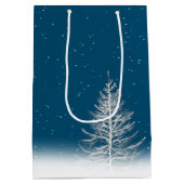 White Dove with Peace-kerstversiering Medium Cadeauzakje (Achterkant)