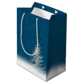 White Dove with Peace-kerstversiering Medium Cadeauzakje (Achterkant Gekanteld)