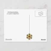 WHITE DOVES BIJ HET VENSTER zwart-wit Briefkaart (Achterkant)