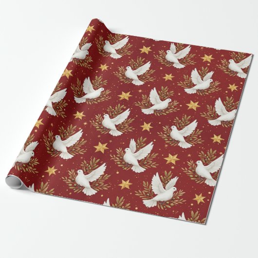 White Doves  Cadeaupapier (Uitgerold)