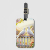 White Doves Cottage Garden Bagagelabel (Voorkant (verticaal))