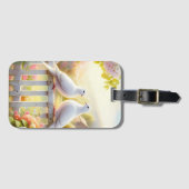 White Doves Cottage Garden Bagagelabel (Voorkant (horizontaal))