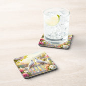 White Doves Cottage Garden Bier Onderzetter (Rechterzijde)