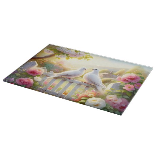 White Doves Cottage Garden Snijplank (Hoek)