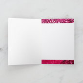 WHITE DOVES IN PINK FUCHSIA FEESTDAGEN KAART (Binnen)