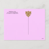 WHITE DOVES IN PINK FUCHSIA FEESTDAGENKAART (Achterkant)