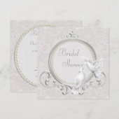 White Doves & Paisley Lace Vrijgezellenfeest Kaart (Voorkant / Achterkant)