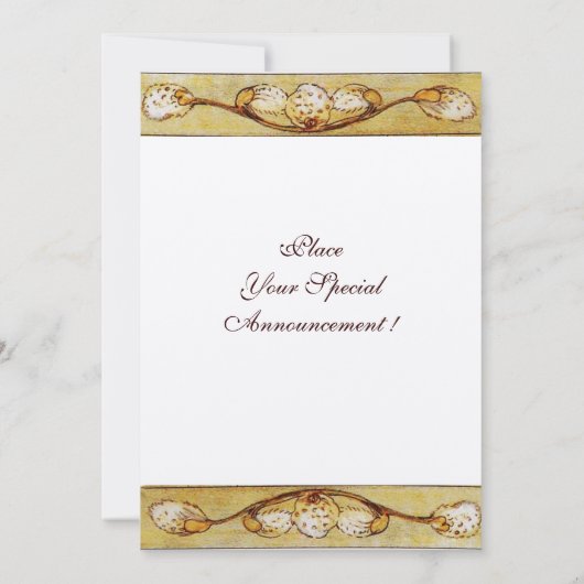 WHITE DOVET OP DE WINDOW-monogram champagne Kaart (Achterkant)