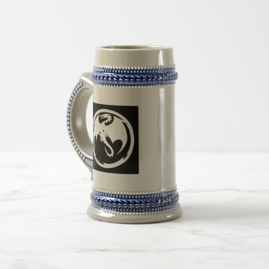 White Dragon beer stein Bierpul (Voorkant links)