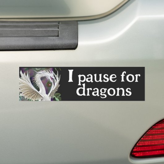 White Dragon Bumpersticker (Op auto)