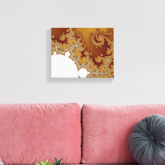 White Dragon - Fractal Art Canvas Afdruk (Insitu (Woonkamer))