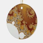 White Dragon - Fractal Art Keramisch Ornament (Links)