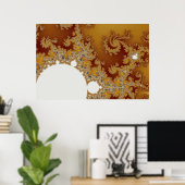 White Dragon - Fractal Art Poster (Thuiskantoor)